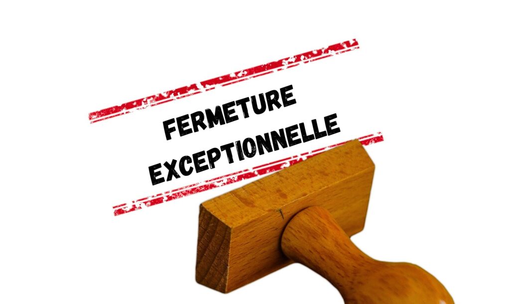 Lire la suite à propos de l’article Fermeture Exceptionnelle lundi 5 et mardi 6 octobre 2026